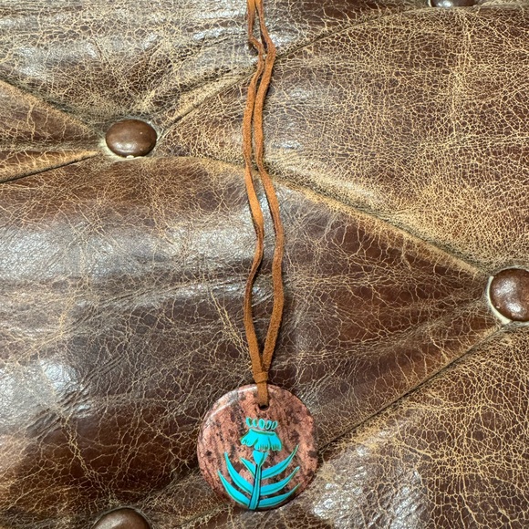Jewelry - Brown and Teal Pendant Necklace